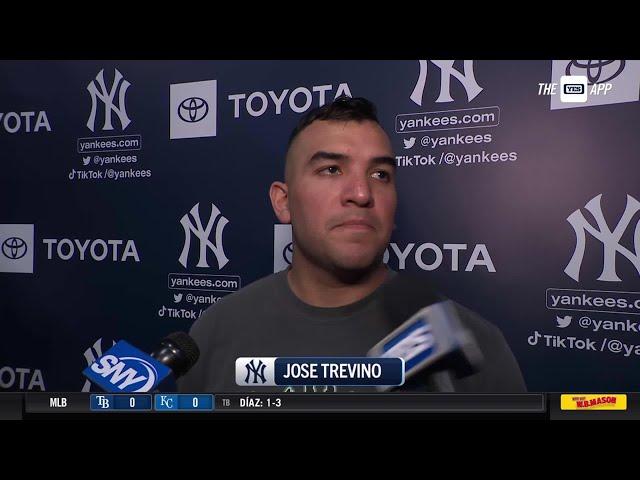 Jose Trevino discusses Luis Gil's outing against Reds
