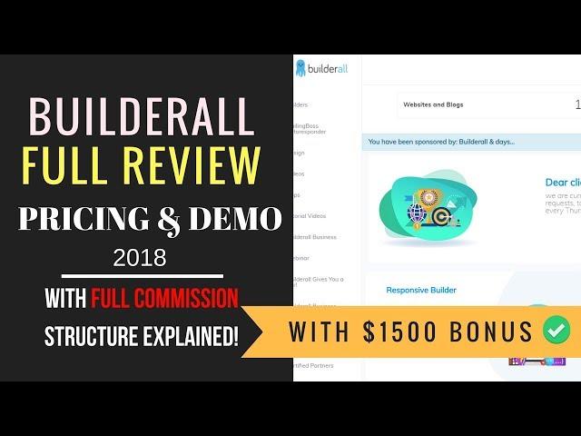 Builderall Review 2019 (FULL Demo & Walk through ) | Builderall Affiliate Program / 2 Tier Explained