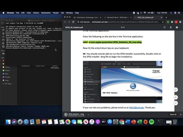 Downloading and installing SPSS for Mac