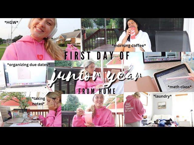 first day of junior year (online) college vlog *very realistic*