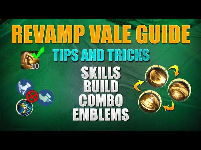 Revamp Vale Guide | Vale Tutorial | Vale Welcome To The Meta | Vale Best Build And Emblems