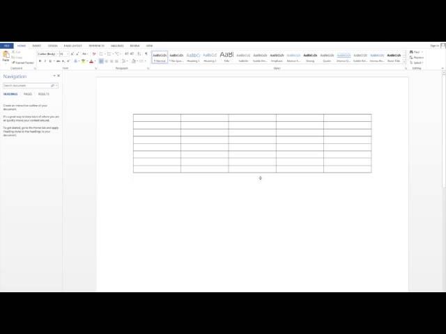 How to select entire column? | Word 2013