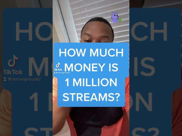 How Much Money Is 1 Million Streams On Spotify, Apple Music, YouTube, Tidal and Napster? #shorts