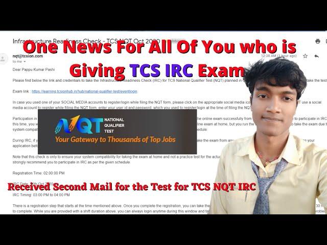 Part-2: See this video who is Giving TCS IRC Exam 2020 and Facing same Error & Got 2nd mail for test