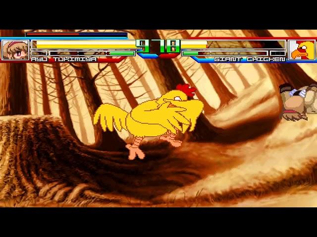 NICK54222 MUGEN: Ayu Tsukimiya (me) VS Giant Chicken