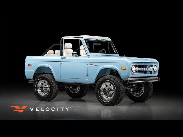 Vintage Ford Broncos | 1975 Wind Blue Signature Series Bronco by Velocity