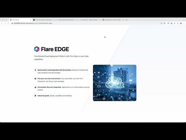 Flare Edge - building web apps in ServiceNow