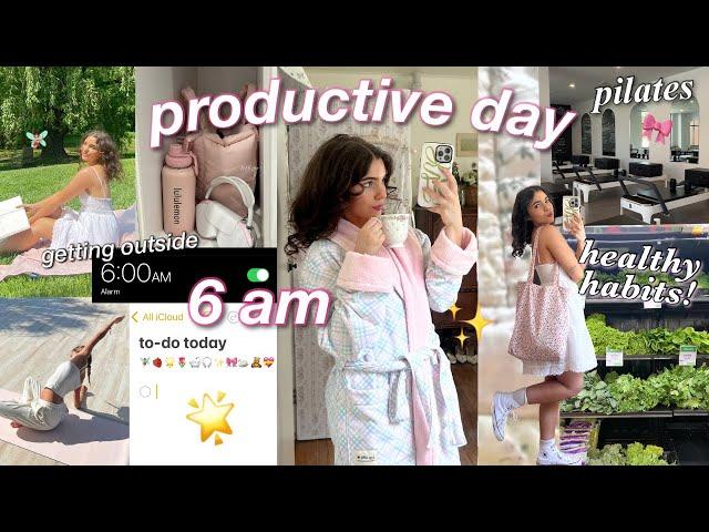 6am PRODUCTIVE DAY IN MY LIFE‍️healthy habits, summer routine, staying organized 