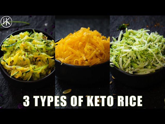 3 Kinds of Keto Rice that are NOT Cauliflower | Delicious low carb rice alternatives