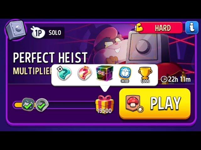 Hard Multiplier mushroom solo challenge|19500 points perfect heist solo challenge|match masters