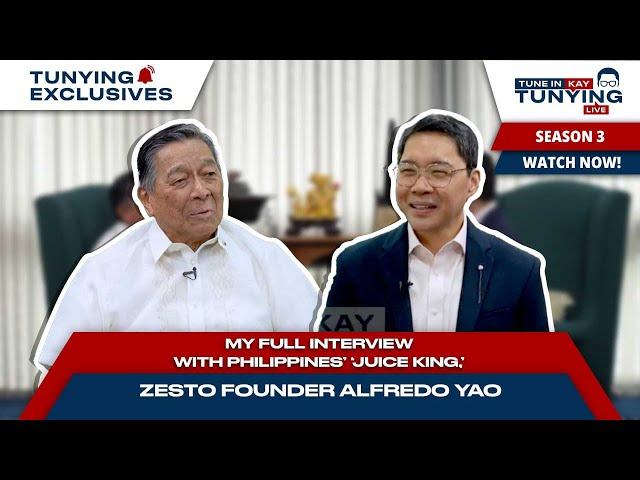 TUNE IN KAY TUNYING LIVE | My full interview with Philippines’ ‘Juice King,’ Zesto founder Alfredo..
