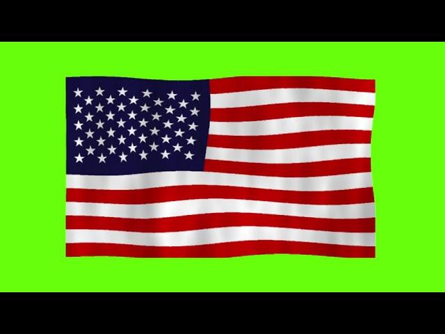 Green Screen America Flag Animation - No Copyright