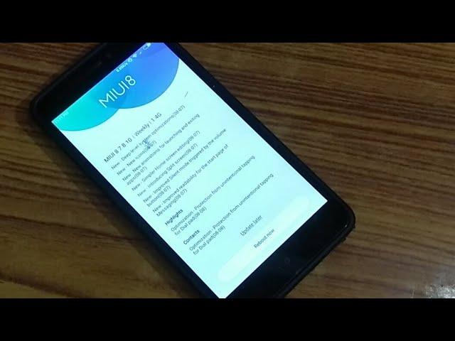 MiUi 9 on Redmi Note 4: Updated in 6 mins