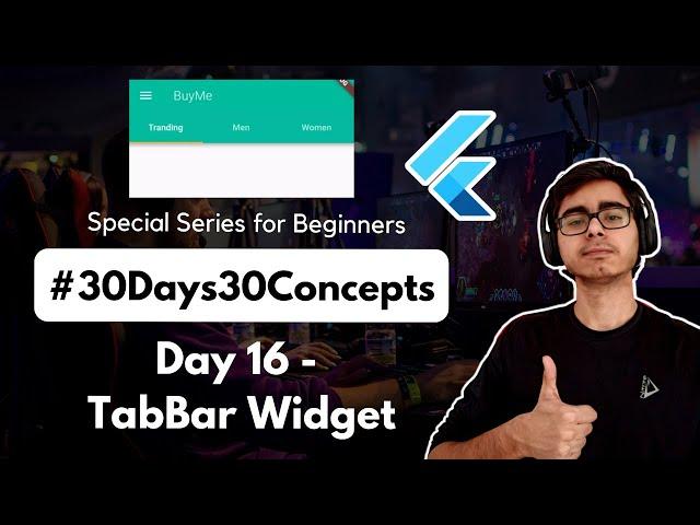 Flutter TabBar Widget | Flutter UI Widgets | 30DaysOfFlutter | Flutter Complete Crash Course