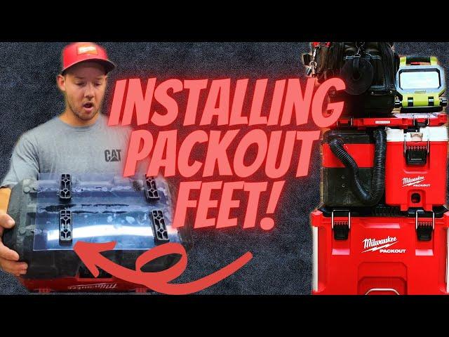 Installing packout feet onto Milwaukee m18 wet dry vacuum