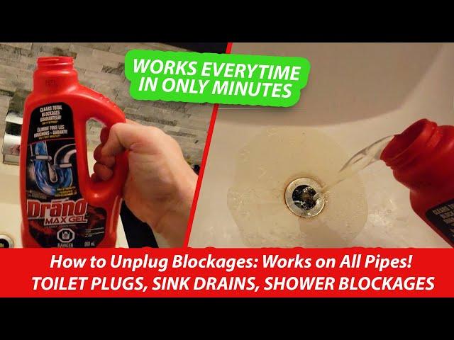 Best Unclogging Drain - How to Unclog a Sink Quickly - How to Unplug Drain Blockages Drano Max Gel