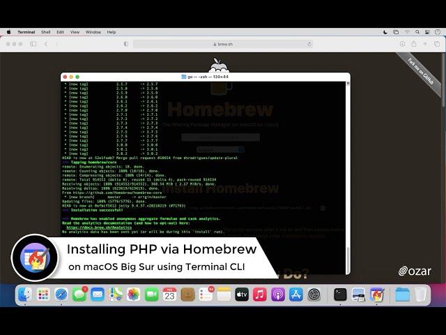 Installing the latest version of PHP via Homebrew on macOS Big Sur