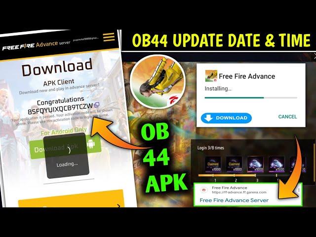 How To Register OB44 Advance Server | ff advance server download link  | free fire advance server