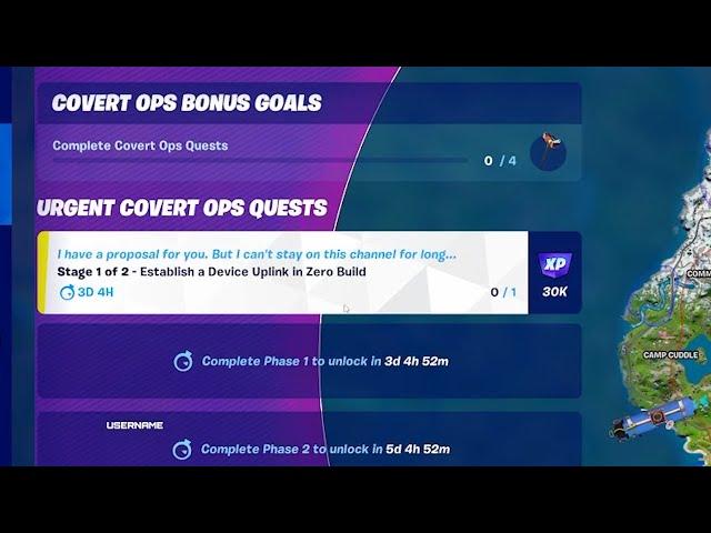 Establish a Device Uplink in Zero Build - Fortnite Ops Bonus Goals