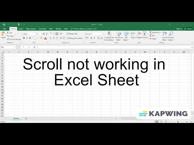 Scroll not working in Excel sheet | Scroll locked in Excel Sheet.