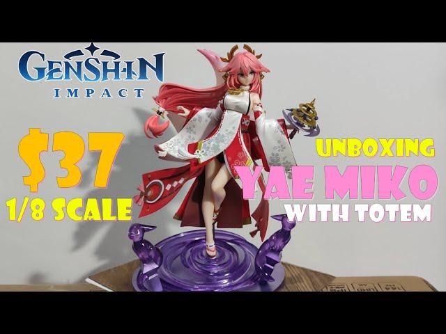 Unboxing Yae Miko with totem (Removable topping) Action Figure 1/8 scale? Genshin Impact!