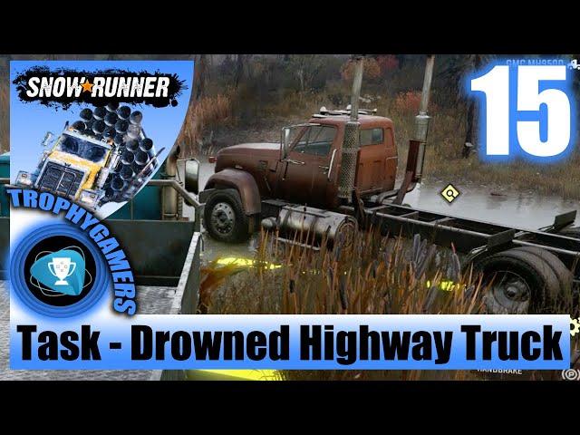SnowRunner - Drowned Highway Truck Task - Offroad Truck Gameplay Walkthrough Part 15