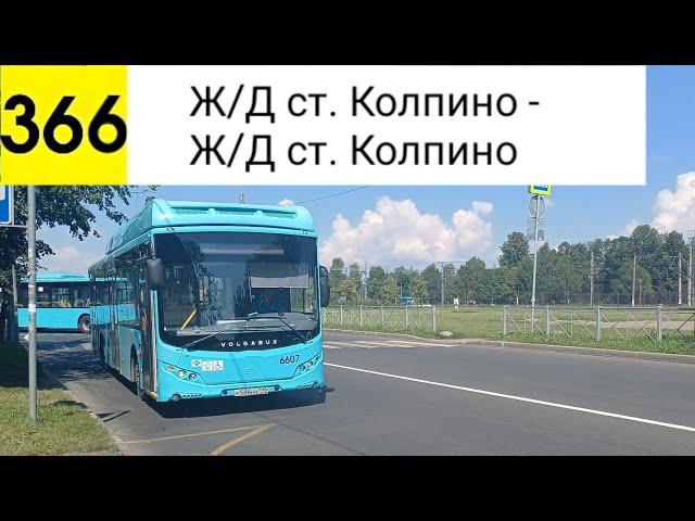 Автобус 366. Ж/Д ст. Колпино - Ж/Д ст. Колпино (кольцевой)