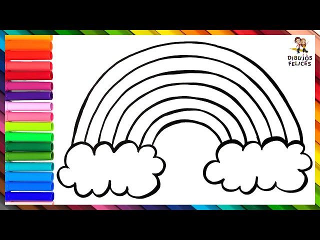 Cómo Dibujar y Colorear Un Arco Iris  Dibujos Para Niños