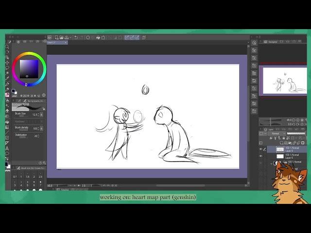 art stream! working on map parts [mic on]