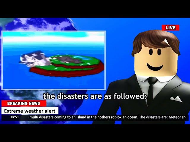 Bloxburg news a.k.a. "some dumb idiot has put the weather machine on 7" meme from video by @Buur