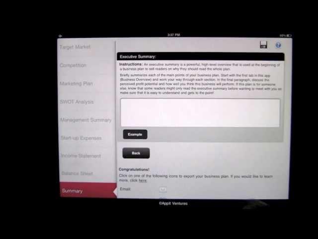 Business Plan Premier iPad App Review - CrazyMikesapps