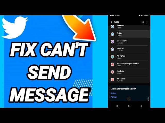 How to fix can't send message On Twitter