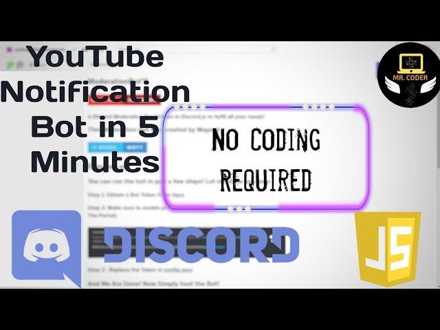 How To Make YouTube Notification Bot | discord.js | Mobile | No coding Required | Mr. Coder