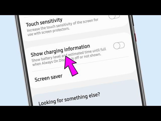 show charging information setting || how to use show charging information setting on Samsung