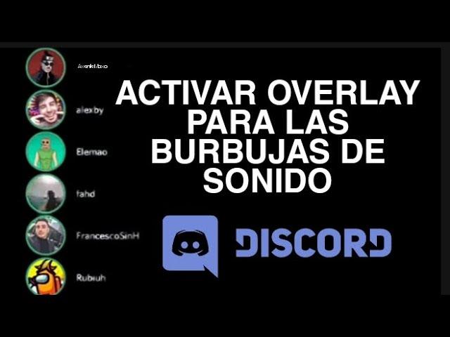 COMO ACTIVAR OVERLAY PARA DISCORD! (BURBUJAS DE SONIDO) + SILENCIARSE RAPIDAMENTE