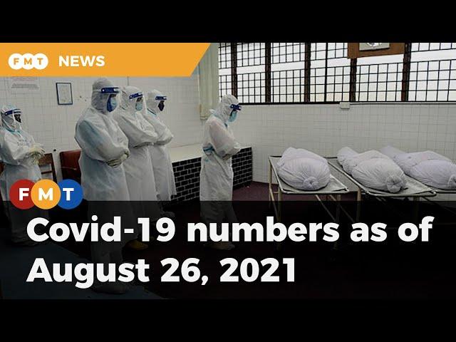 Covid-19 numbers as of August 26, 2021