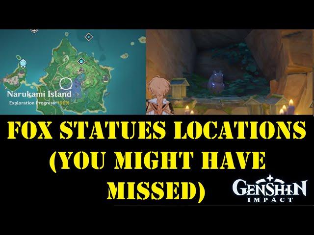 narukami island fox statues locations you might have missed genshin impact 100 exploration