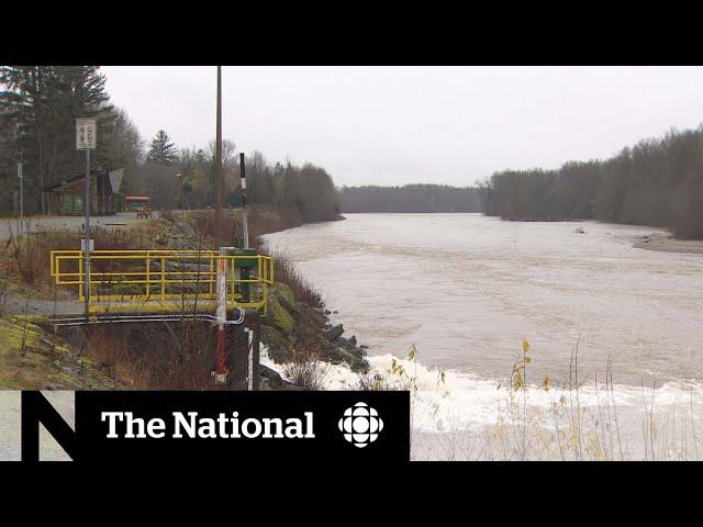 Dikes reinforced, B.C. highways closed as floodwaters rise