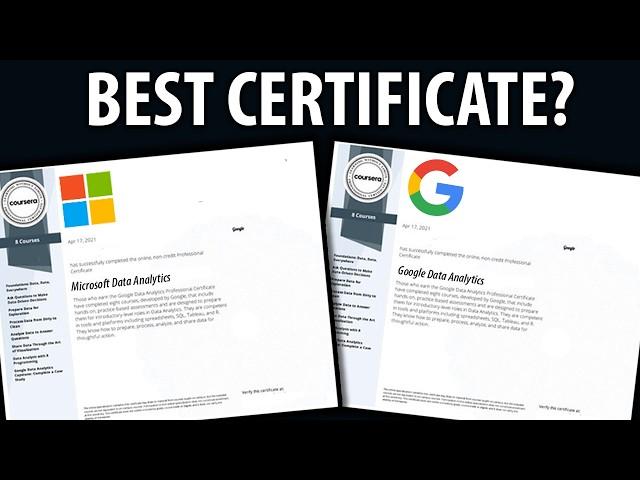 Microsoft vs Google Data Analyst Certificate - BEST Certificate for Data Analysts