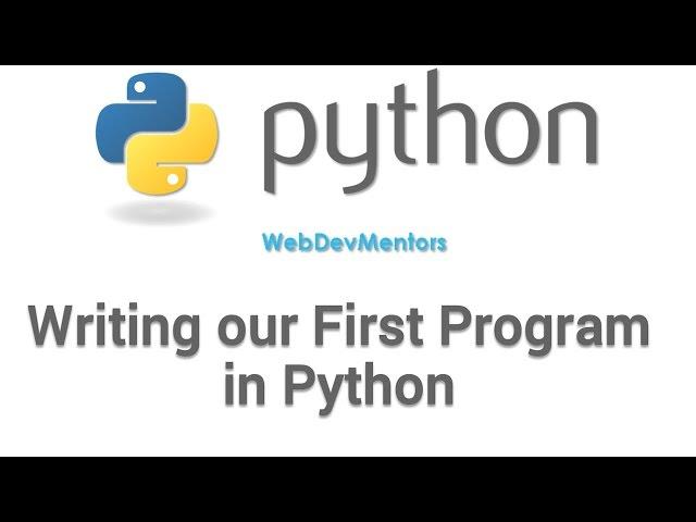 Writing First Program in Python [HD 1080p]