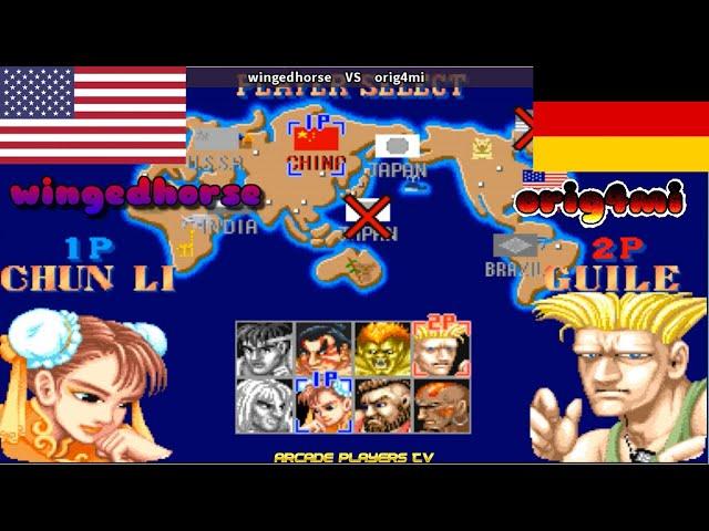 Street Fighter II - The World Warrior  wingedhorse (Usa) vs orig4mi (Germany) sf2