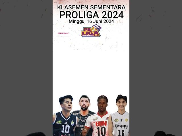 Klasemen Proliga 2024 Terbaru ~ Minggu 16 Juni 2024 #volleyball #proliga #bolavoli