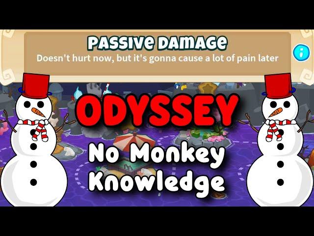 BTD6 Odyssey | No Monkey Knowledge Guide | Hard Mode Tutorial | Passive Damage