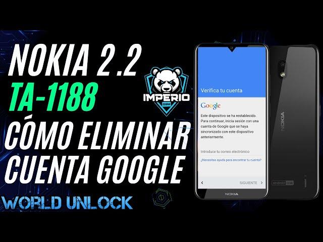  NOKIA 2.2 FRP | Eliminar cuenta Google Nokia 2.2 TA-1188 | FRP Nokia 2.2 | Cuenta Google 2.2