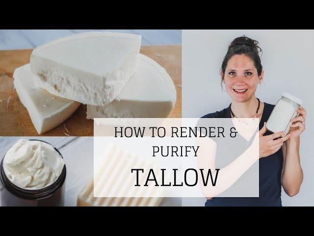 How to Render and Purify Tallow | ODORLESS, WHITE, WET METHOD | Bumblebee Apothecary