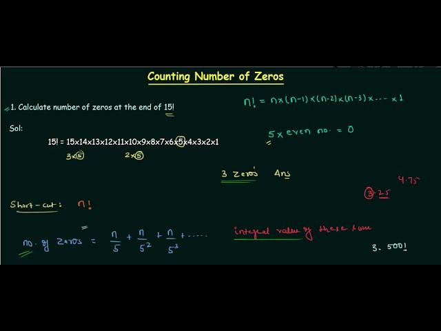 Counting Number of Zeros