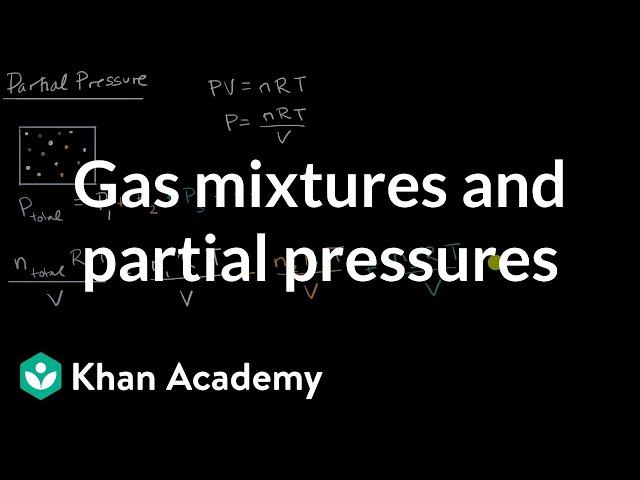 Gas mixtures and partial pressures | AP Chemistry | Khan Academy