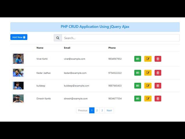 PHP PDO CRUD with Ajax jQuery and Bootstrap | PHP MySQL CRUD Operations (Hindi)