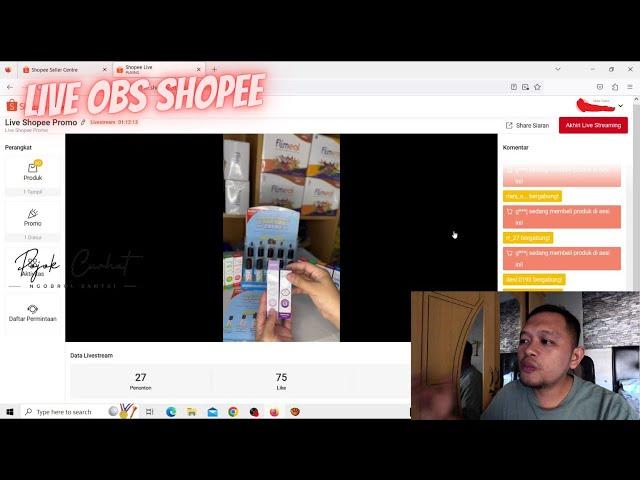 Cara Setting Live Streaming Shopee Dengan OBS terbaru