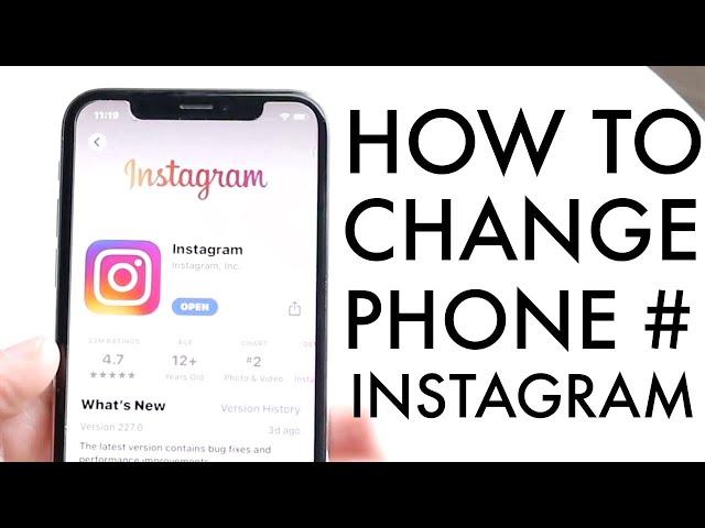 How To Change Phone Number On Instagram! (2024)